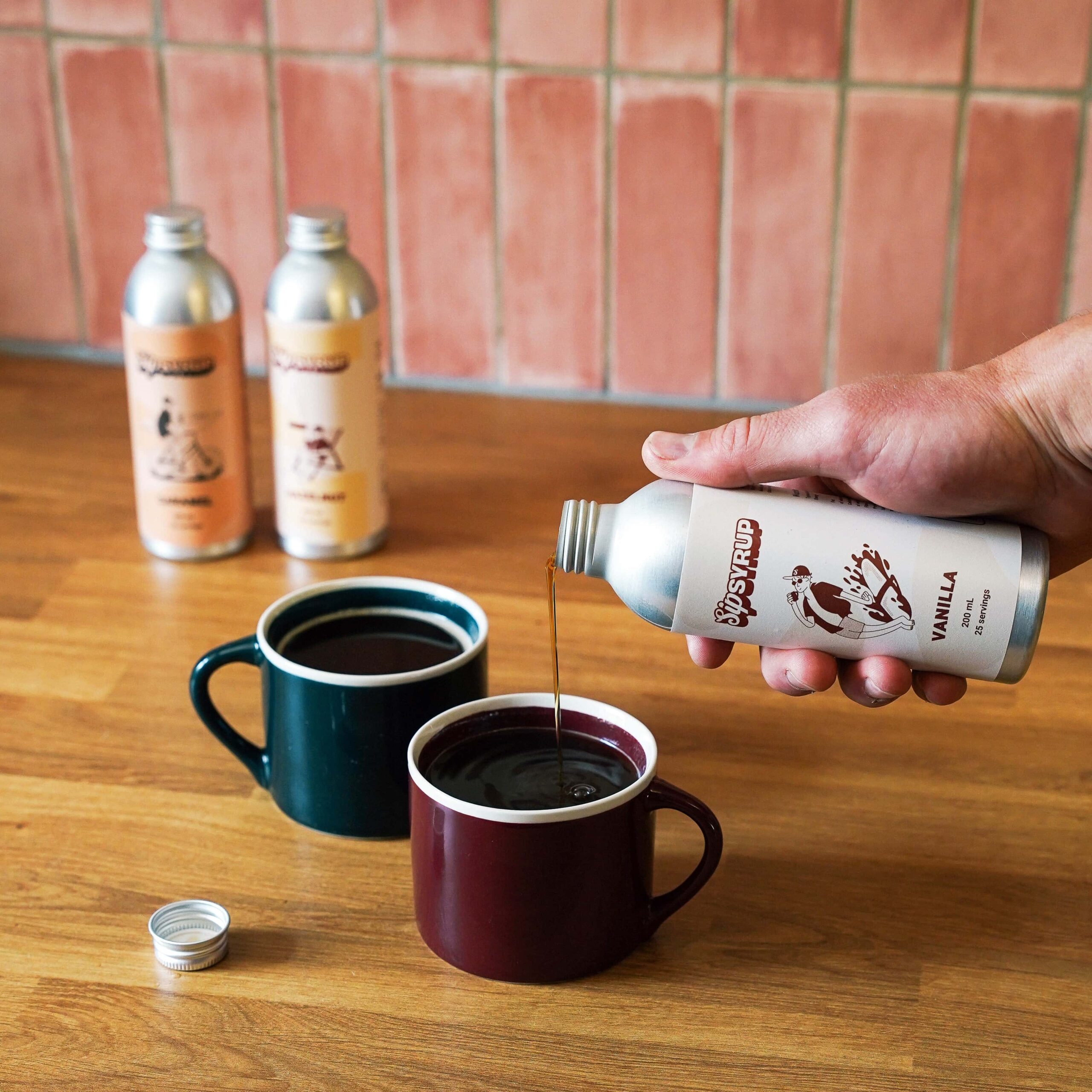 Sip Syrups Single Retail Bottles in Vanilla, Hazelnut, Pumpkin Spice and Caramel