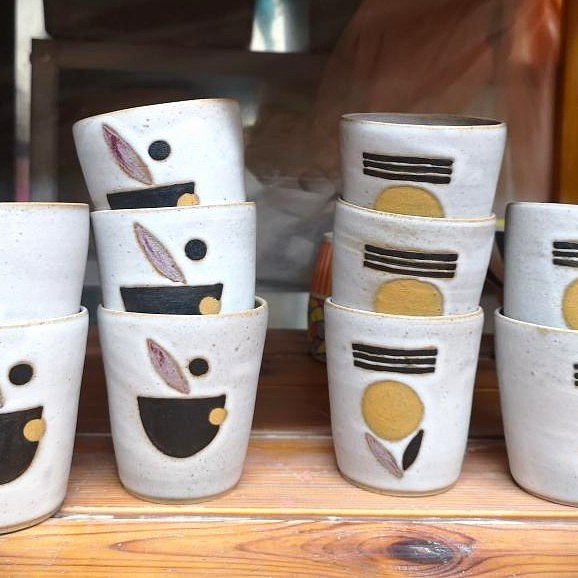 Handmade Ceramic Coffee Tumbler by Rawpots made for Kaffeehaus